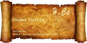 Hajma Csilla névjegykártya