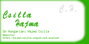 csilla hajma business card